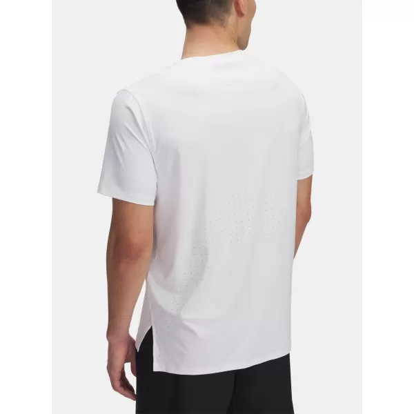 Moška majica s kratkimi rokavi UNDER ARMOUR LAUNCH ELITE SHORTSLEEVE 1389802-100 BELA 