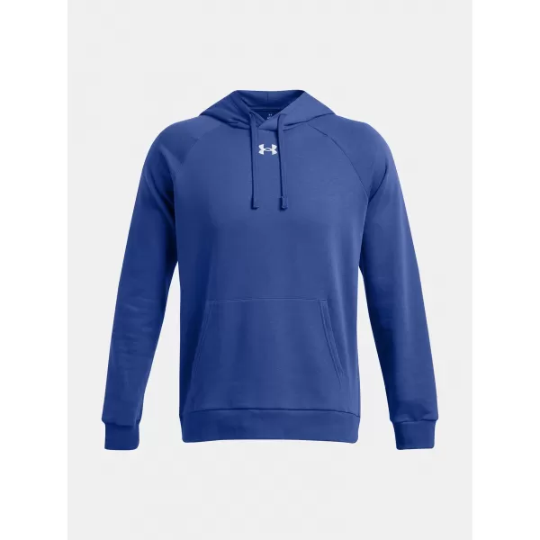  Moški pulover UNDER ARMOUR RIVAL FLEECE HOODIE 1379757-432 MODRA 