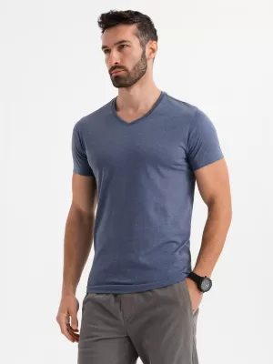 Srajca OMBRE OM-TSBS-0237 MODRA MELANGE