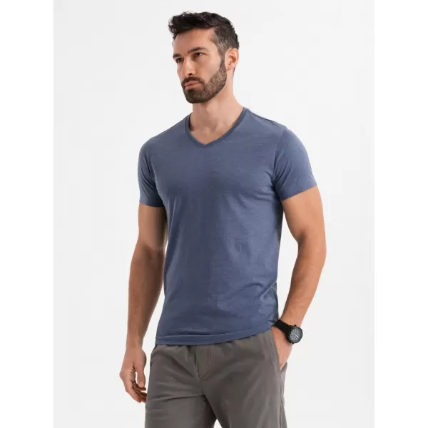  Srajca OMBRE OM-TSBS-0237 MODRA MELANGE 