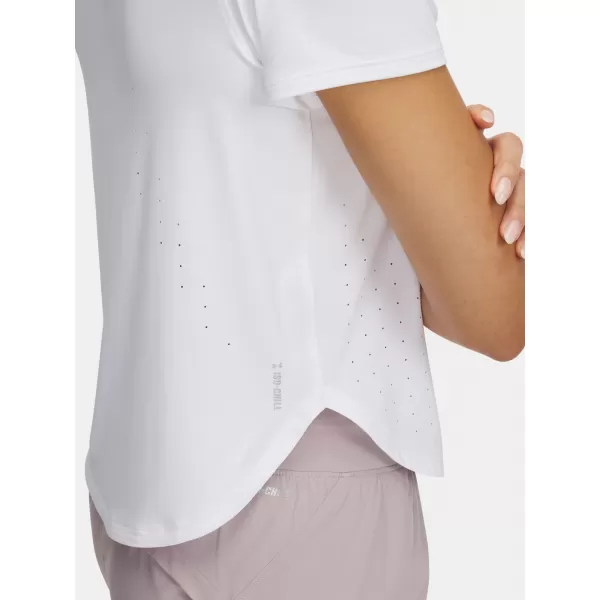 Ženska majica s kratkimi rokavi UNDER ARMOUR LAUNCH ELITE SHORTSLEEVE 1389564-100 BELA 