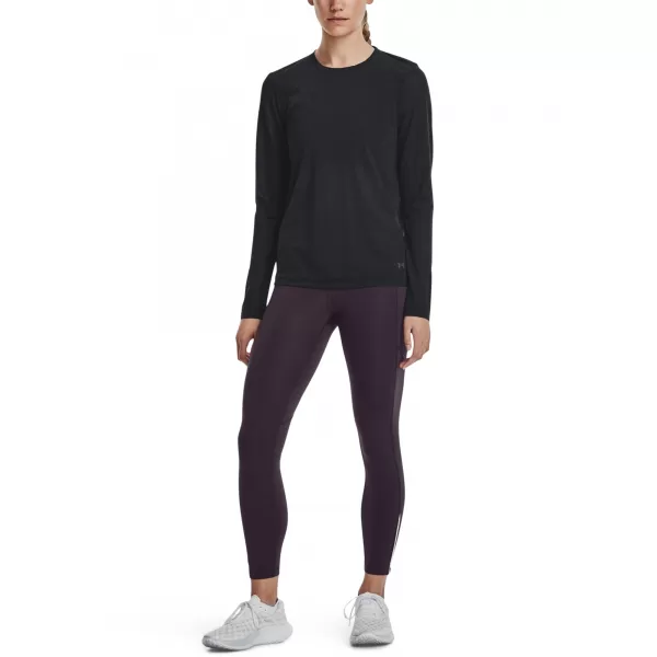  Ženska majica s kratkimi rokavi UNDER ARMOUR SEAMLESS STRIDE LS 1375699-001 ČRNA 