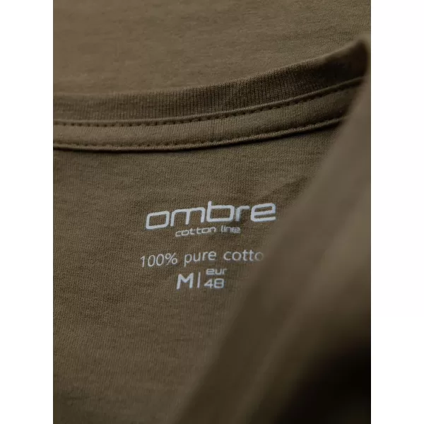  Srajca OMBRE OM-TSBS-0237 TEMNA OLJKA 