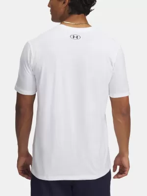 Moška majica s kratkimi rokavi UNDER ARMOUR M STACKED LOGO SS 6000211-100 BELA