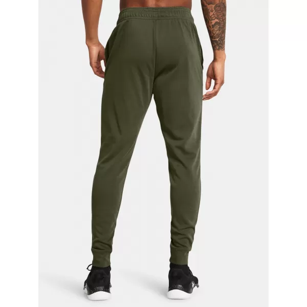  Moške trenirke UNDER ARMOUR RIVAL TERRY JOGGER 1380843-390 ZELENA 
