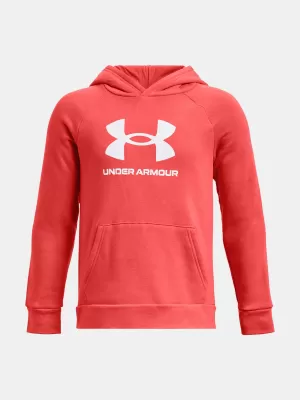 Fantovski pulover UNDER ARMOUR RIVAL FLEECE BL HOODIE 1379791-690 RDEČA