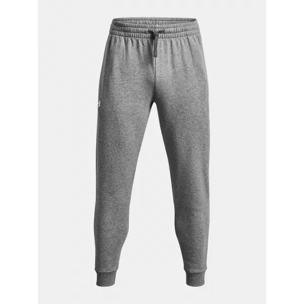  Moške trenirke UNDER ARMOUR RIVAL FLEECE JOGGERS 1379774-025 SIVA 
