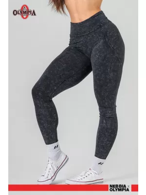 Sprane pajkice z visokim pasom GYM WARRIOR 776 ČRNE Nebbia