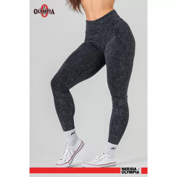  Sprane pajkice z visokim pasom GYM WARRIOR 776 ČRNE Nebbia 