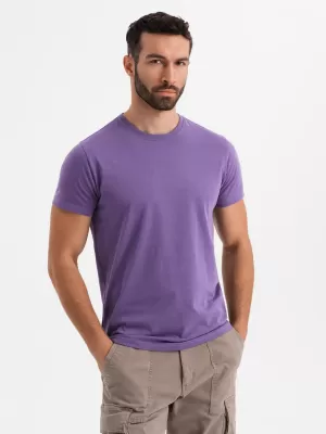 Srajca OMBRE OM-TSBS-0236 VIJOLIČNA