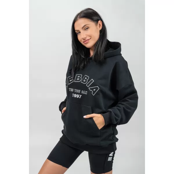  Oversize jopica s kapuco GYM RAT 256 BLACK Nebbia 