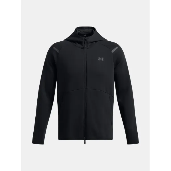  Moški pulover UNDER ARMOUR UNSTOPPABLE FLC FZ HD EU 1389352-001 ČRNA 