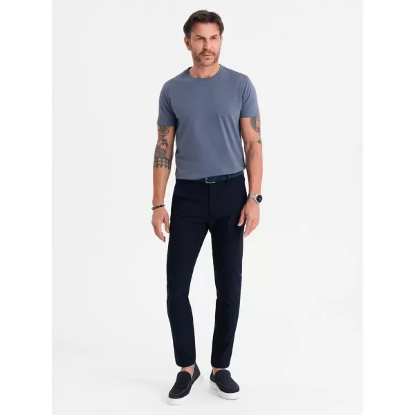 Srajca OMBRE OM-TSBS-0236 MODRI ​​DENIM 