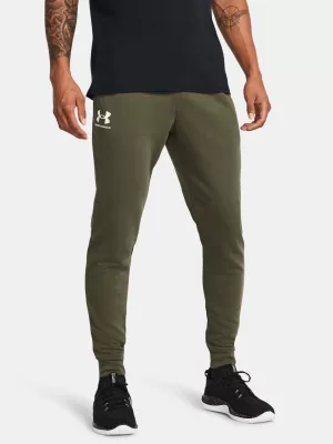 Moške trenirke UNDER ARMOUR RIVAL TERRY JOGGER 1380843-390 ZELENA