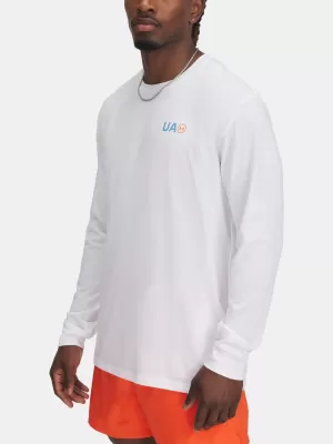 Moška majica s kratkimi rokavi UNDER ARMOUR M WORKWEAR LOGO LS 1390167-100 BELA