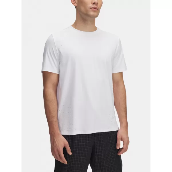  Moška majica s kratkimi rokavi UNDER ARMOUR LAUNCH ELITE SHORTSLEEVE 1389802-100 BELA 