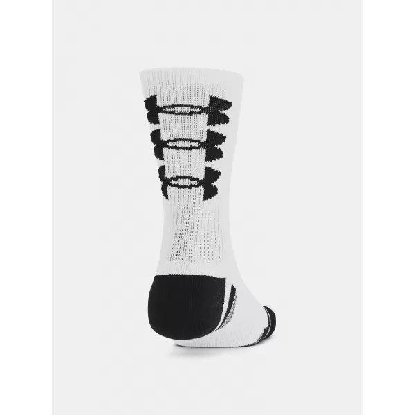  Nogavice UNDER ARMOUR PERF TECH NOV CREW (3 PÁRY) 1379515-101 BELA 