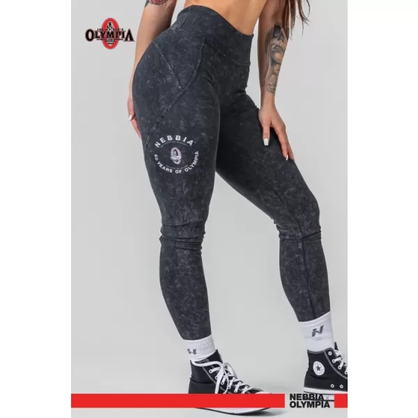  Sprane pajkice z visokim pasom GYM WARRIOR 776 ČRNE Nebbia 