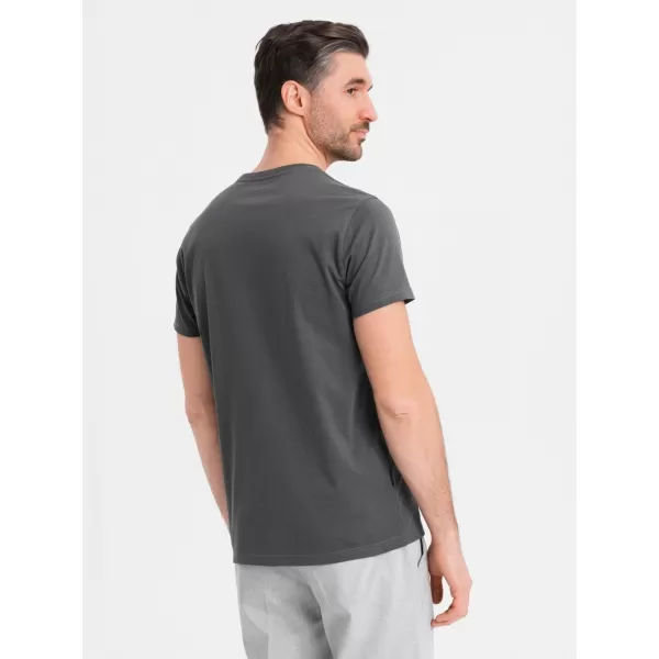  Srajca OMBRE OM-TSBS-0236 GRAFIT 