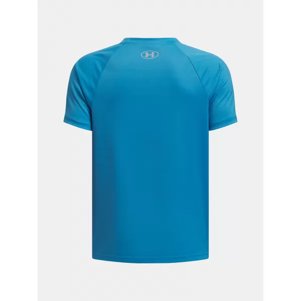  Fantovska majica s kratkimi rokavi UNDER ARMOUR TECH SPLIT WORDMARK SS 1383010-452 MODRA 