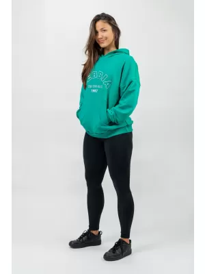Oversize jopica s kapuco GYM RAT 256 GREEN Nebbia