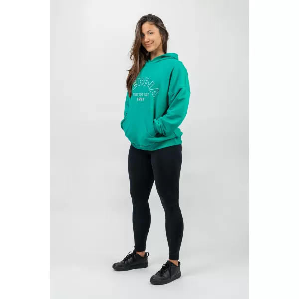  Oversize jopica s kapuco GYM RAT 256 GREEN Nebbia 
