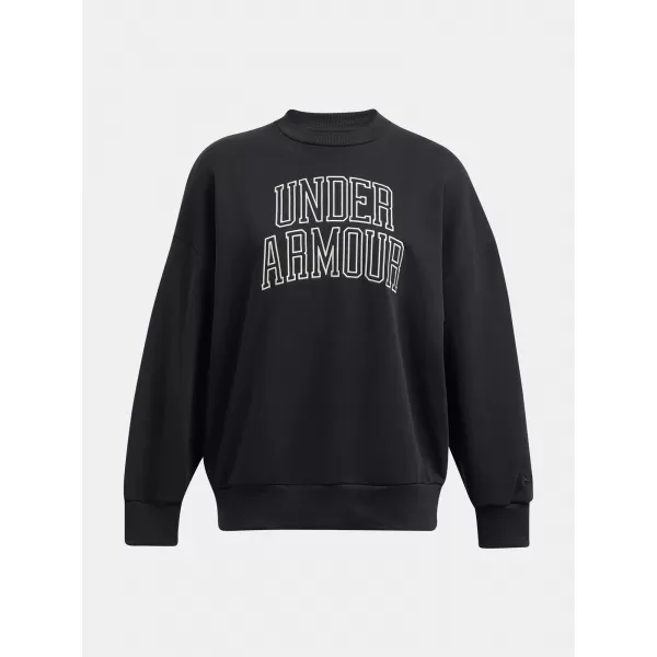  Ženski pulover UNDER ARMOUR ICON HWT TERRY OS CREW 1386493-001 ČRNA 