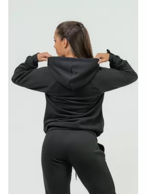 Ženski športni pulover s kapuco INTENSE Signature 845 BLACK Nebbia