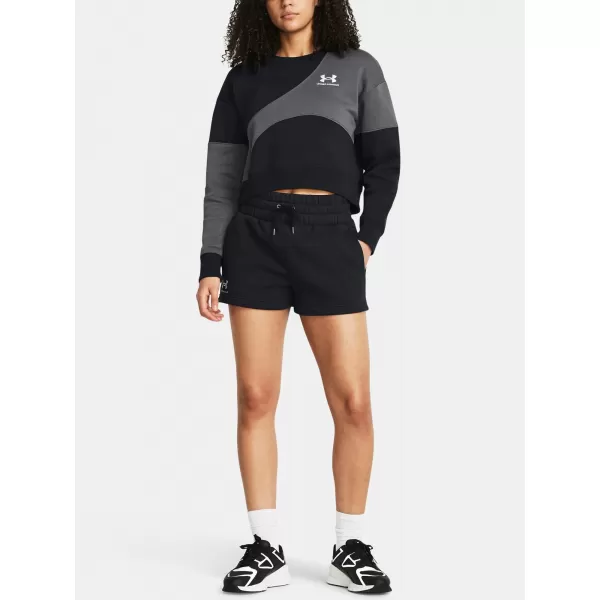  Ženske kratke hlače UNDER ARMOUR ICON FLEECE BOXER SHORTS 1382725-001 ČRNA 