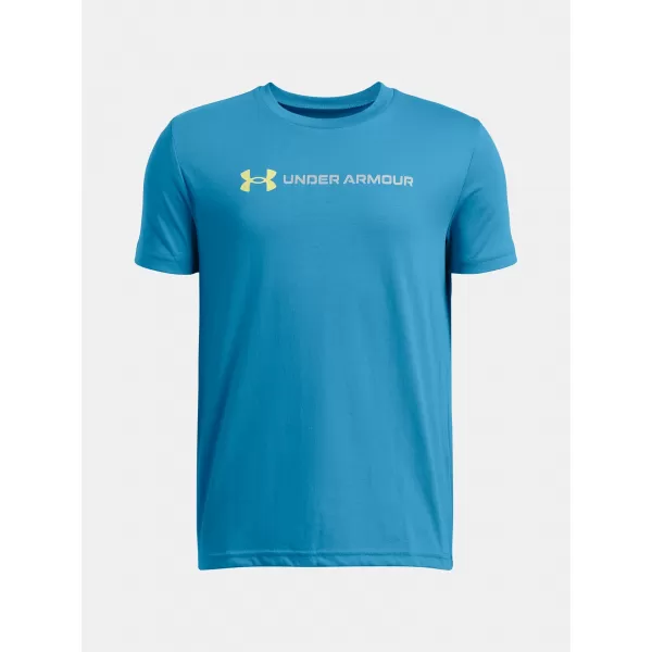  Fantovska majica s kratkimi rokavi UNDER ARMOUR B LOGO WORDMARK SS 1389963-452 MODRA 
