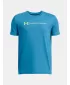 Fantovska majica s kratkimi rokavi UNDER ARMOUR B LOGO WORDMARK SS 1389963-452 MODRA