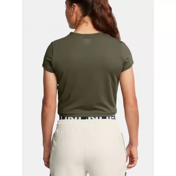  Ženska majica s kratkimi rokavi UNDER ARMOUR MERIDIAN BABY TEE 1387729-390 ZELENA 
