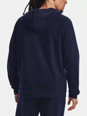 Moški pulover UNDER ARMOUR RIVAL FLEECE FZ HOODIE 1379767-410 MODRA