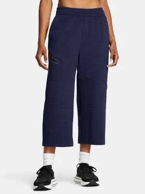 Ženske športne hlače UNDER ARMOUR UNSTOPPABLE FLC GRID CROP 1386492-410 MODRA