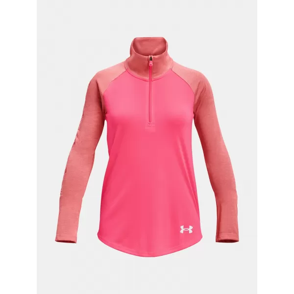  Dekliška majica s kratkimi rokavi UNDER ARMOUR TECH GRAPHIC 1/2 ZIP 1377586-683 ROZA 