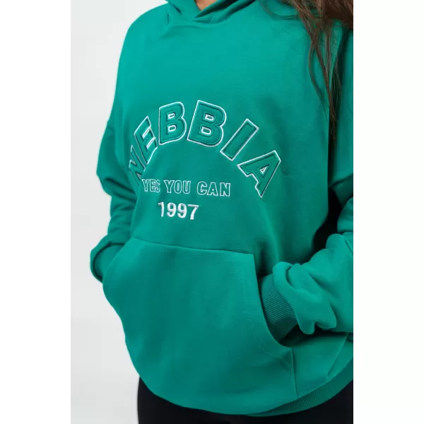 Oversize jopica s kapuco GYM RAT 256 GREEN Nebbia 