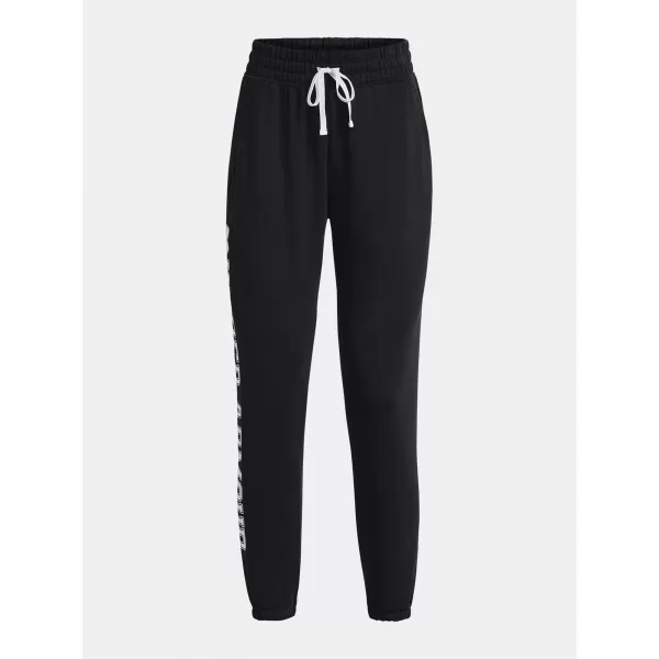  Ženske trenirke UNDER ARMOUR RIVAL TERRY GRAPHIC JOGR 1379437-001 ČRNA 