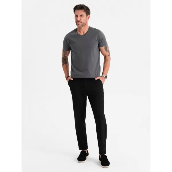  Srajca OMBRE OM-TSBS-0237 GRAFIT 