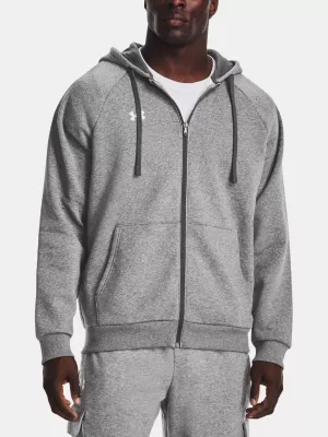 Moški pulover UNDER ARMOUR RIVAL FLEECE FZ HOODIE 1379767-025 SIVA
