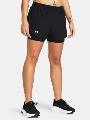 Ženske kratke hlače UNDER ARMOUR FLY BY 2-IN-1 SHORTS 1382440-001 ČRNA