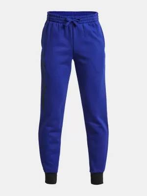 Fantovske trenirke UNDER ARMOUR RIVAL FLEECE SCRIPT JGRS 1379789-400 MODRA