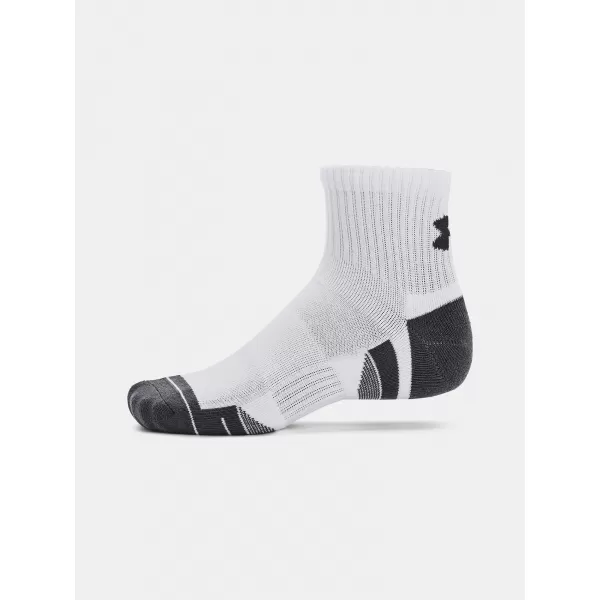  Nogavice UNDER ARMOUR PERFORMANCE COTTON 3P QTR 1379528-100 BELA 