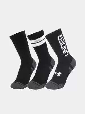 Nogavice UNDER ARMOUR PERF TECH NOV CREW (3 PÁRY) 1379515-002 ČRNA