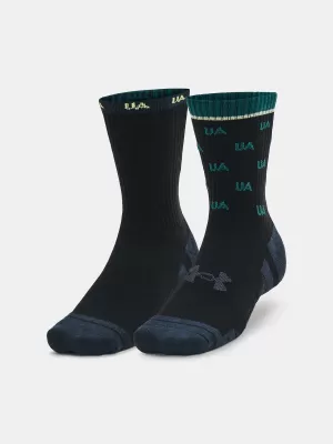 Nogavice UNDER ARMOUR PERF COTTON NOV MID (2 PÁRY) 1379534-002 ČRNA