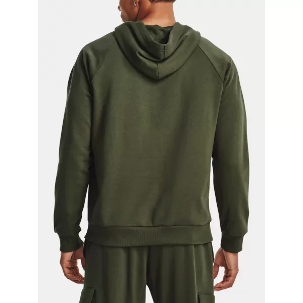  Moški pulover UNDER ARMOUR RIVAL FLEECE HOODIE 1379757-390 ZELENA 