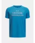 Fantovska majica s kratkimi rokavi UNDER ARMOUR TECH SPLIT WORDMARK SS 1383010-452 MODRA