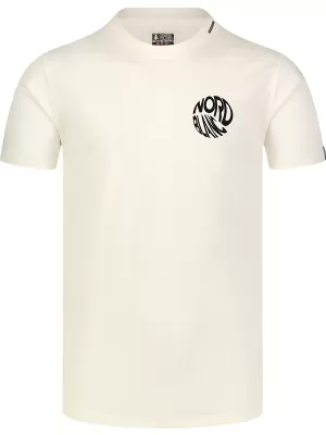 Moška majica s kratkimi rokavi NORDBLANC ROTATED NBSMT8151 KREMASTO BELA