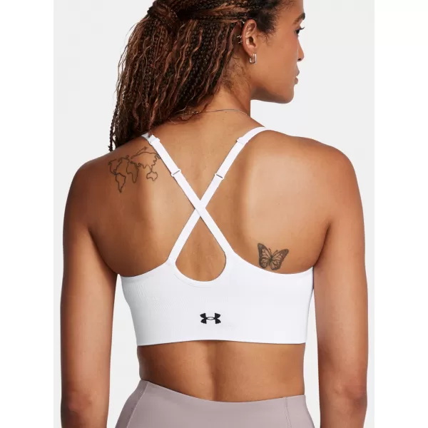  Ženski nedrček UNDER ARMOUR VANISH SEAMLESS LOW BRA 1384417-100 BELA 