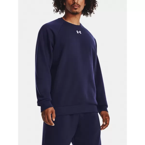  Moški pulover UNDER ARMOUR RIVAL FLEECE CREW 1379755-410 MODRA 