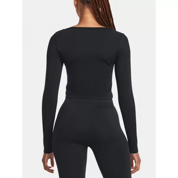  Ženska majica s kratkimi rokavi UNDER ARMOUR TRAIN SEAMLESS LS 1379150-001 ČRNA 